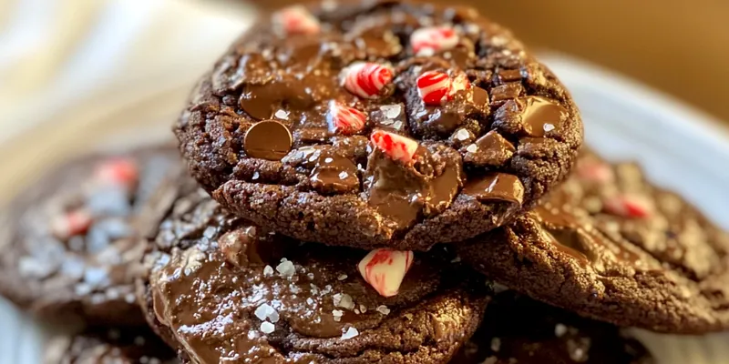 Peppermint Fudge Brownie Cookies