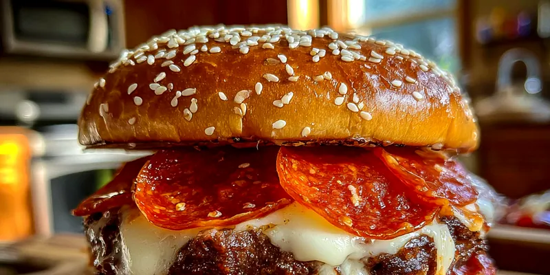 Pepperoni Loaded Burger