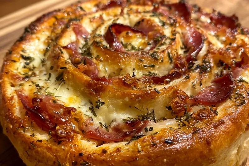 Cooking process for Pepperoni Cheese Spiral Bread