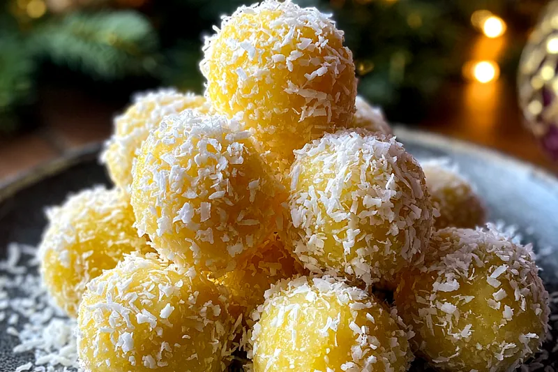 A vibrant arrangement of ingredients for Festive Pineapple Coconut Treats, including fresh pineapple, shredded coconut, and a variety of baking essentials.