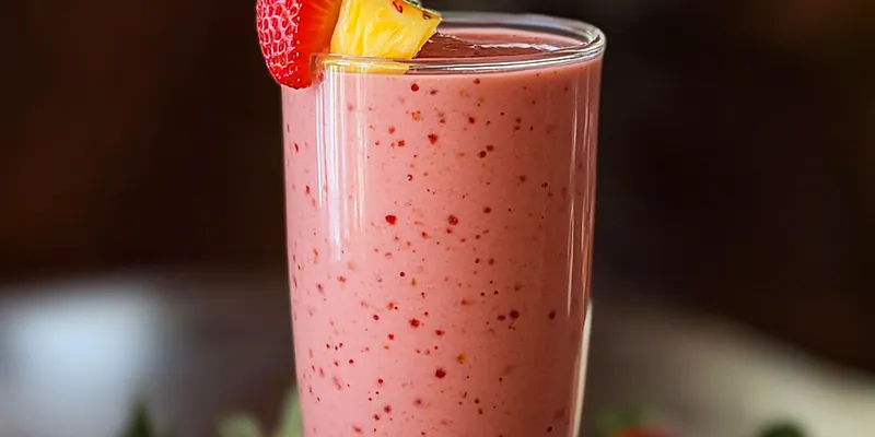 Refreshing Pineapple Strawberry Smoothie