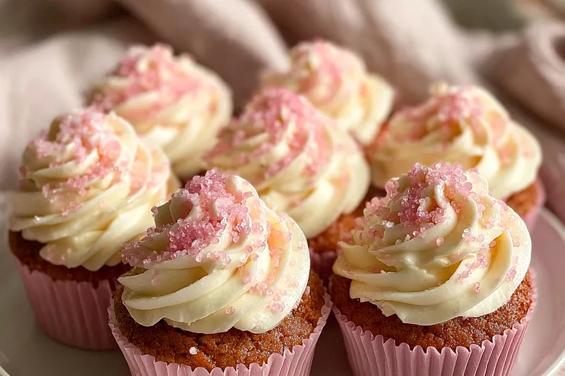 Fresh ingredients for Pink Velvet Cupcakes with Buttercream