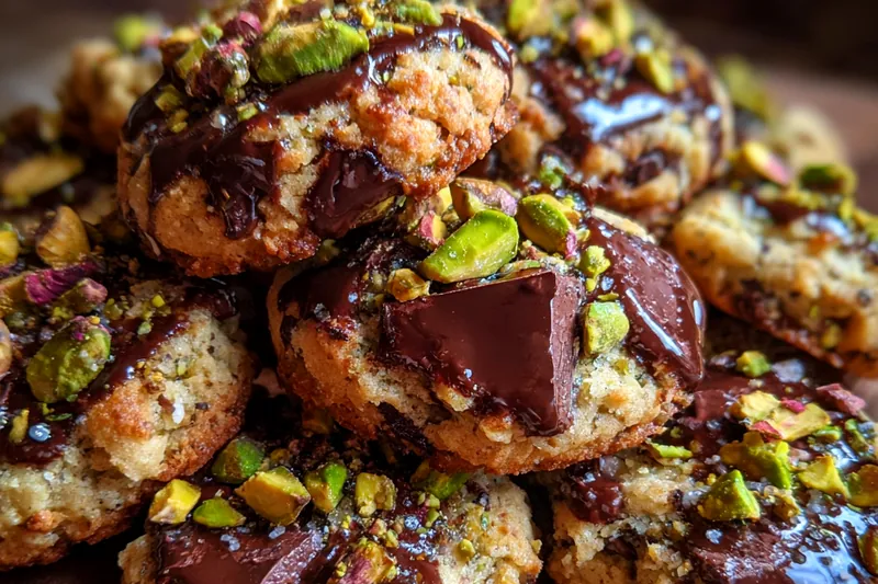Fresh ingredients for Pistachio Chocolate Chunk Cookies