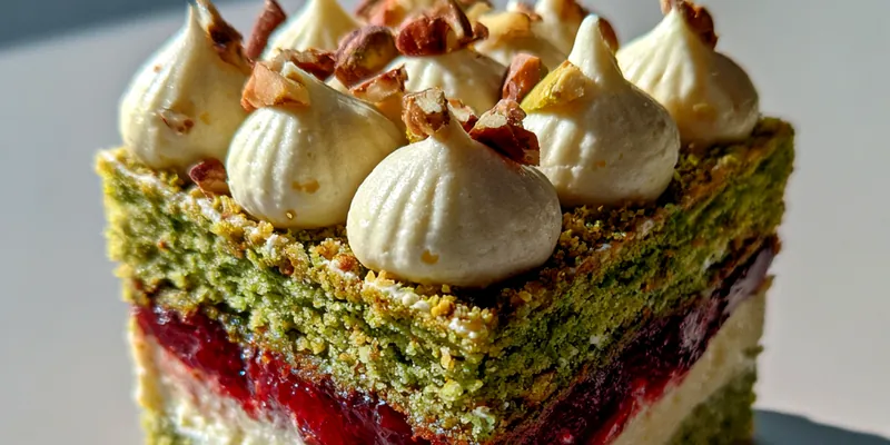 Pistachio Raspberry Cake