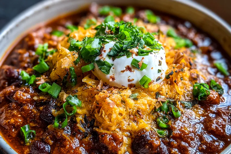 Cooking pumpkin chili in a pot on the stove
