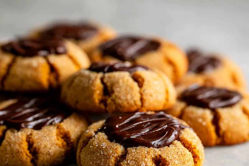 Cookies baking in the oven, golden and delicious