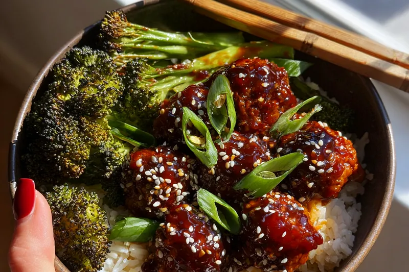 Cooking process for Quick Glazed Beef Meatballs