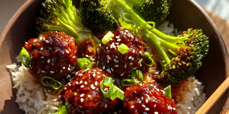 Quick Glazed Beef Meatballs