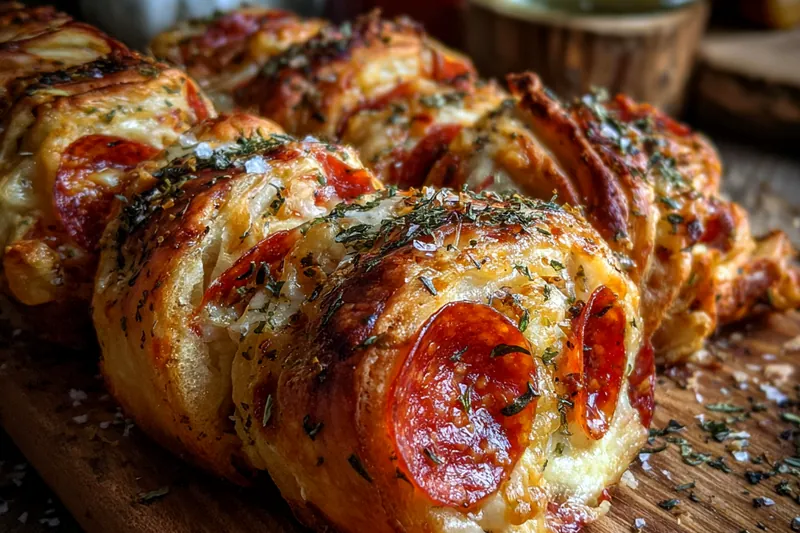 Cooking process for Quick Pepperoni Puff Pastries