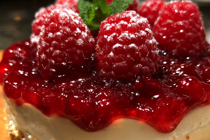 Cooking process for Raspberry Cheesecake Delight