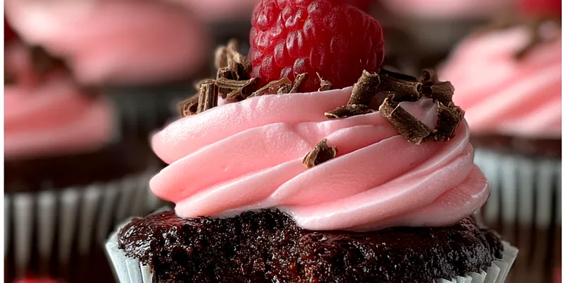 Raspberry Chocolate Lava Cupcake