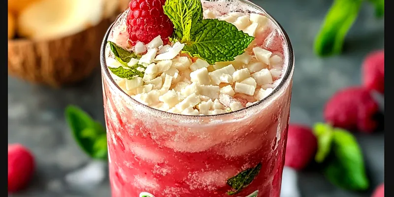 Raspberry Coconut Mojito