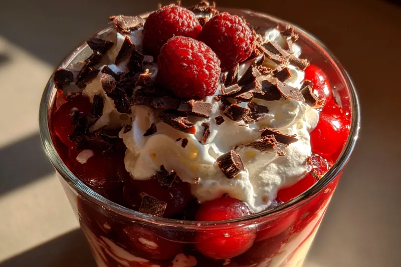 Cooking process for Raspberry Cream Delight