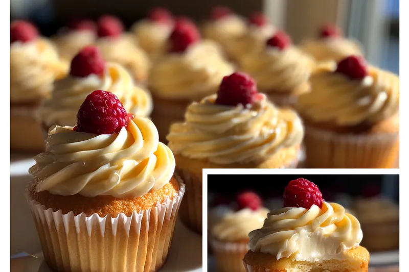 Cooking process for Raspberry Lemon Filled Cupcakes