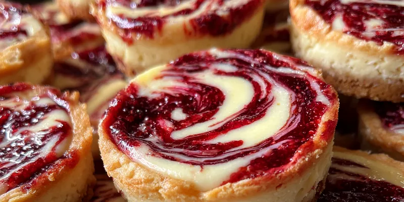 Raspberry Swirl Cheesecake Bites
