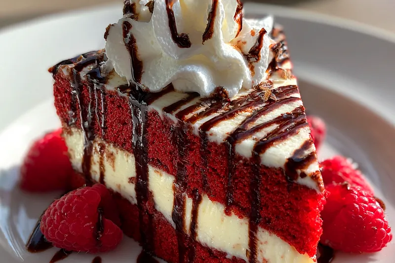 Cooking process for Red Velvet Cheesecake Delight