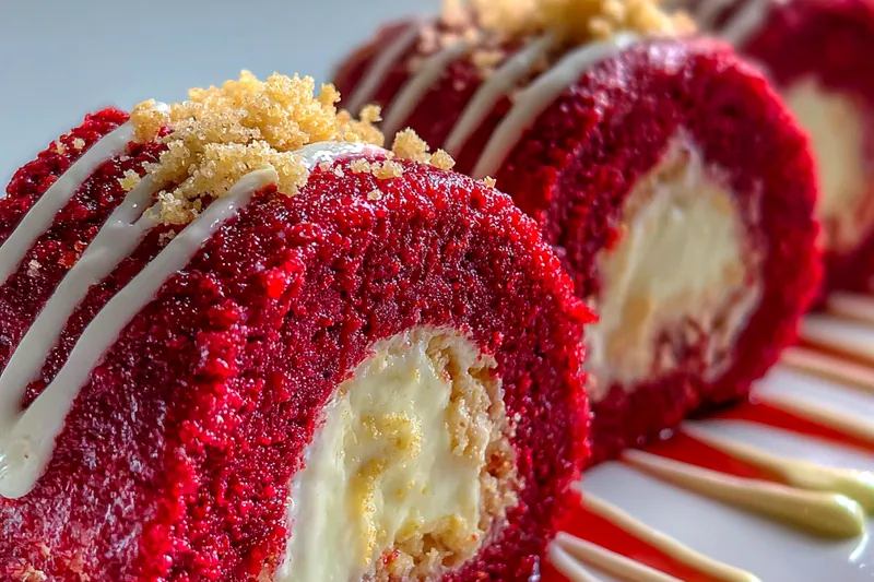 Fresh ingredients for Red Velvet Cheesecake Rolls