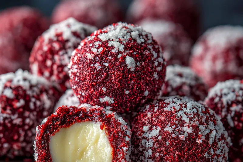 Cooking process for Red Velvet Snowball Bites