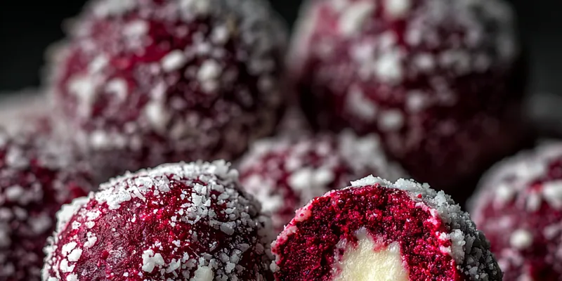 Red Velvet Snowball Bites