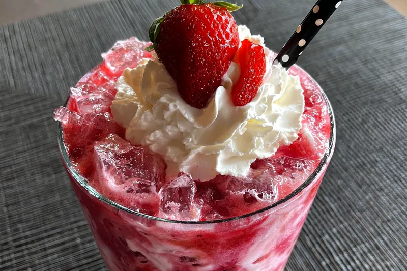 Cooking process for Refreshing Strawberry Cream Soda