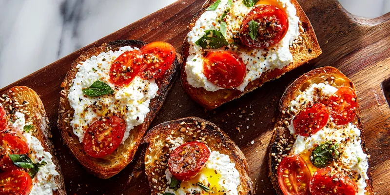 Ricotta and Tomato Sourdough Toast