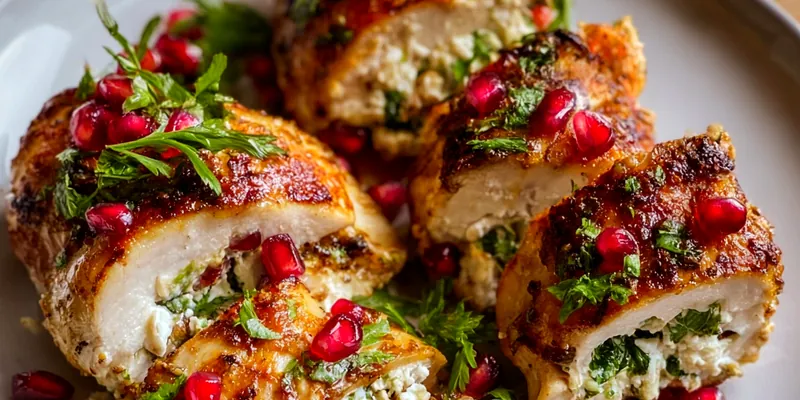 Ricotta Pomegranate Stuffed Chicken