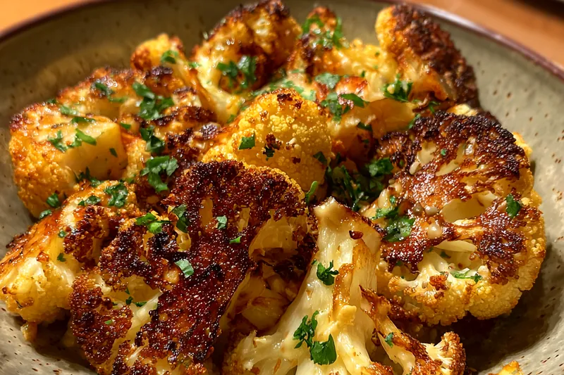 Cooking process for Roasted Cauliflower with Herbs