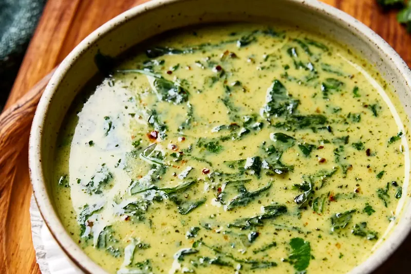 Fresh poblano peppers, heavy cream, garlic, onion, lime, and spices arranged on wooden cutting board for poblano cream sauce