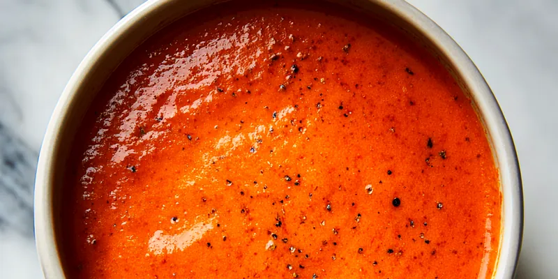 Creamy Roasted Red Pepper Gouda Soup