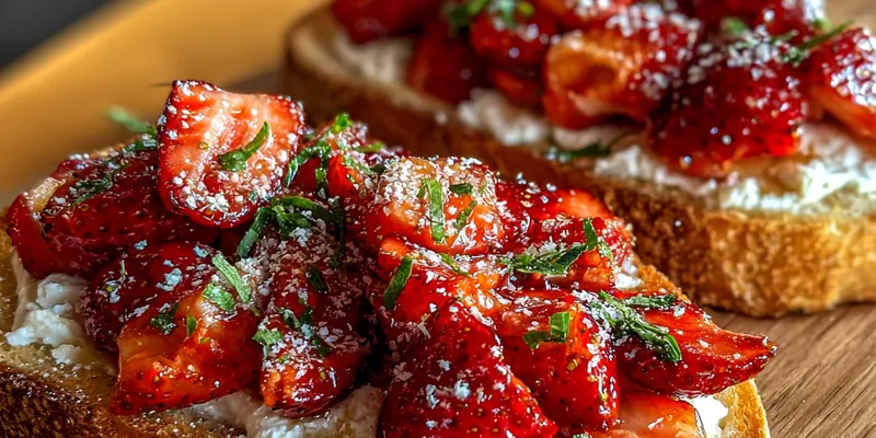 Roasted Strawberry Ricotta Toast