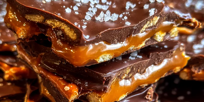 Sweet and Salty Caramel Pretzel Bark