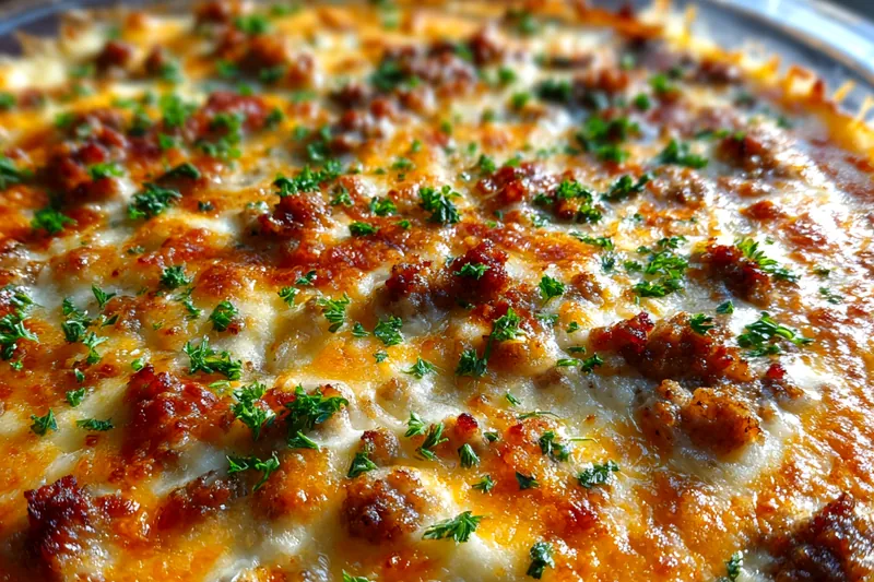 Cooking process for Sausage Egg Breakfast Casserole