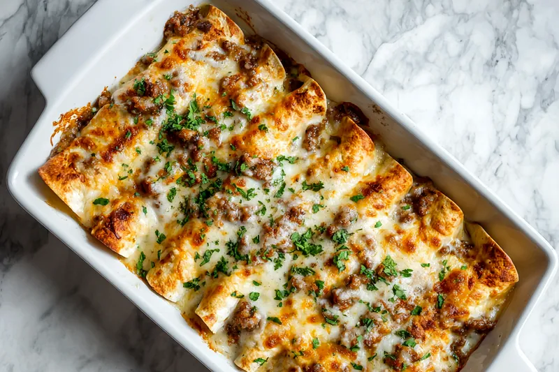 Cooking sausage gravy for enchiladas