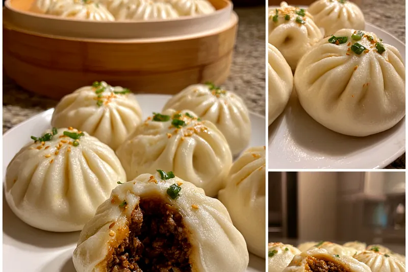 Cooking process for Savory Beef Bao Buns