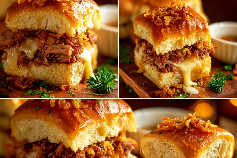 Cooking process for Savory Beef Sliders with Cheese