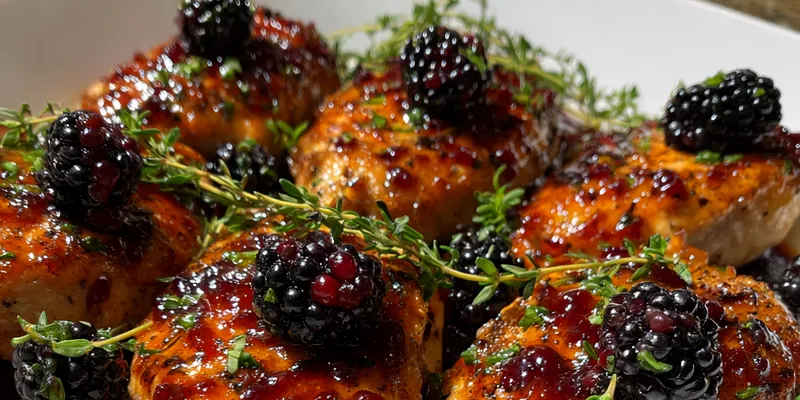 Savory Blackberry Bourbon Chicken