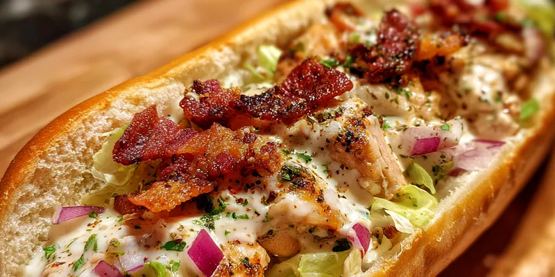Savory Chicken Bacon Hoagie