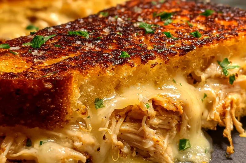 Cooking process for Savory Garlic Chicken Sandwich