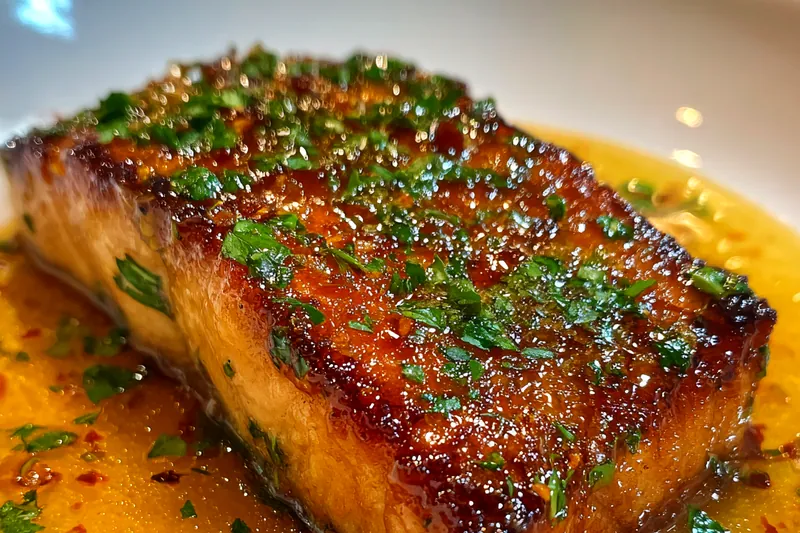 Cooking process for Savory Glazed Salmon Delight