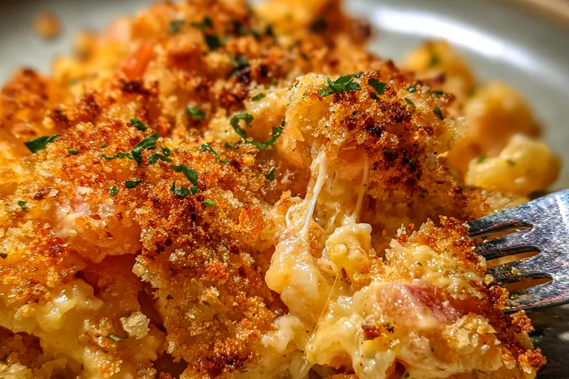 Cooking process for Savory Ham Cheese Casserole