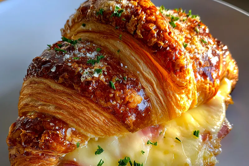 A beautifully arranged display of all ingredients needed for Savory Ham and Cheese Delight.