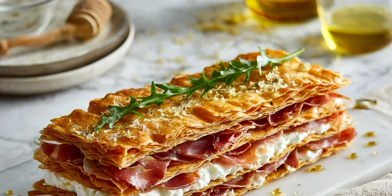 Savory Mille-Feuille with Lemon Ricotta &amp; Prosciutto
