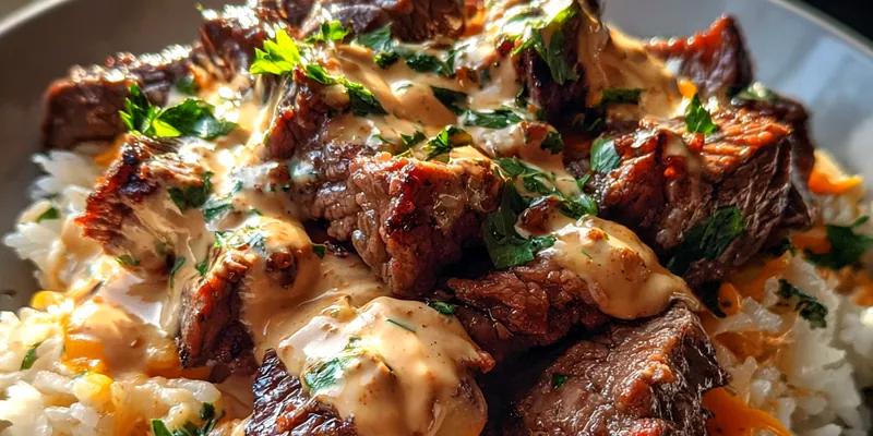 Savory Steak Rice Bowl