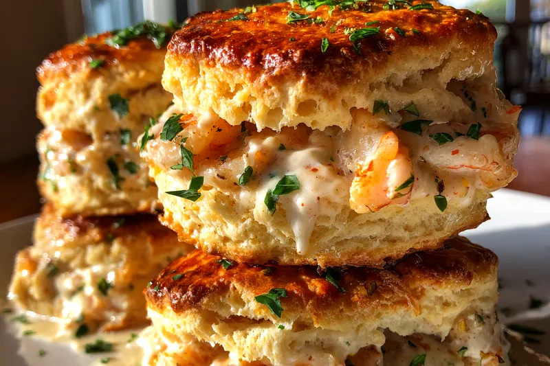 Fresh ingredients for Shrimp and Crab Biscuit Melts