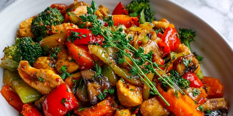 Delicious Skillet Mushroom Chicken with Garlic and Herbs
