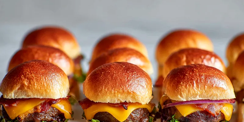 Savory Sliders on Hawaiian Rolls with Pineapple Salsa