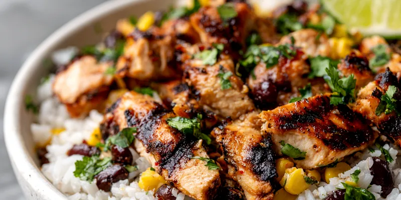Smoky Chipotle Chicken Bowl with Cilantro Rice