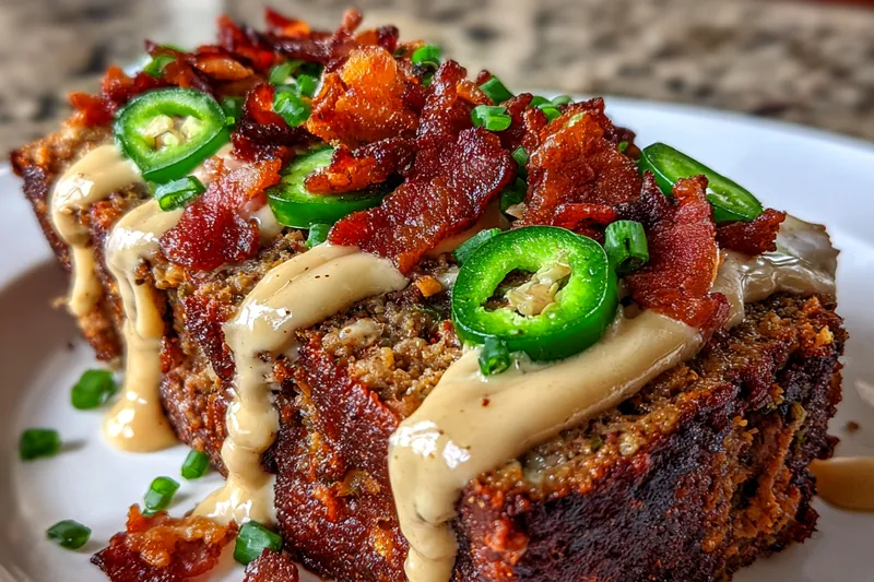 Chef Mitchell skillfully mixing ingredients for Spicy Jalapeño Meatloaf Delight in a spacious kitchen.