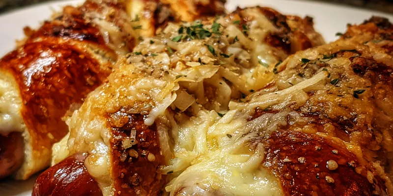 Soft Baked Cheesy Pretzel Dogs