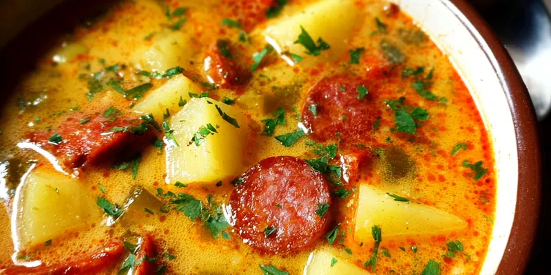 Spanish Potato Soup with Chorizo